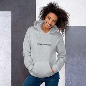 Open image in slideshow, My body is beautiful. Women&#39;s Affirmation Hoodie
